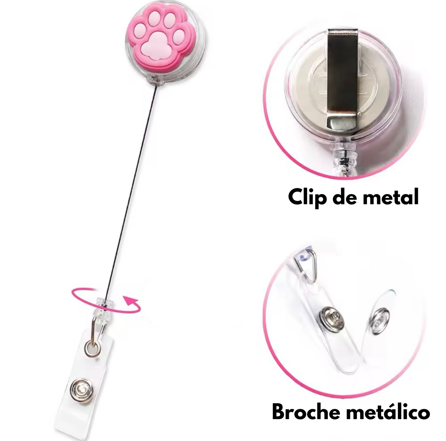 Retráctil huella rosa