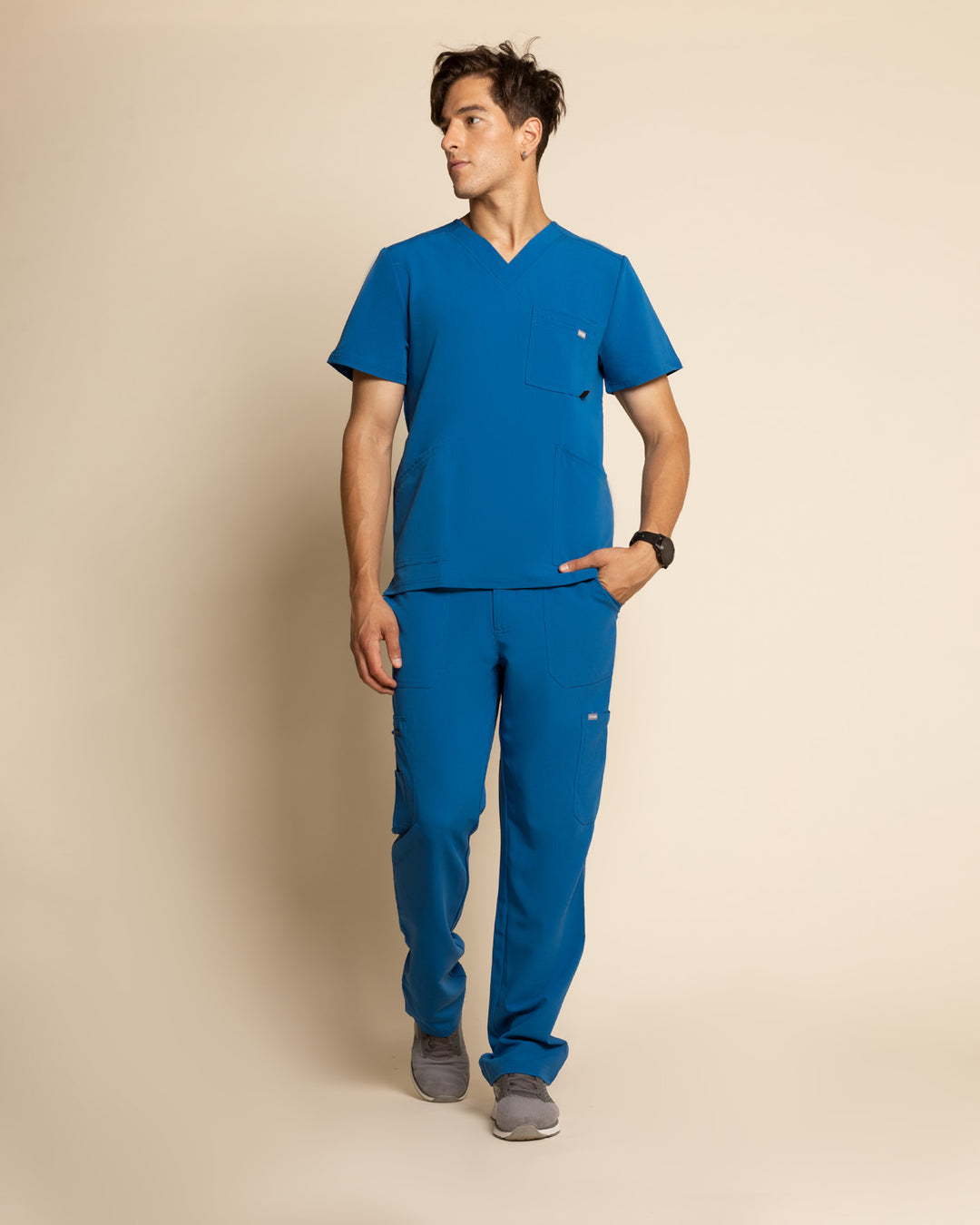 Pantalón hombre drop fence azul rey