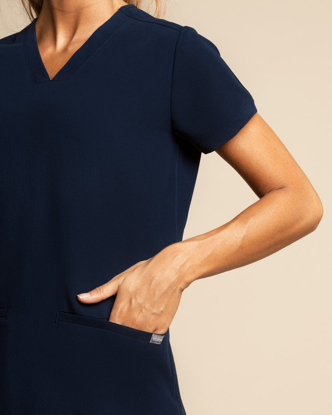Top mujer drop fence azul marino