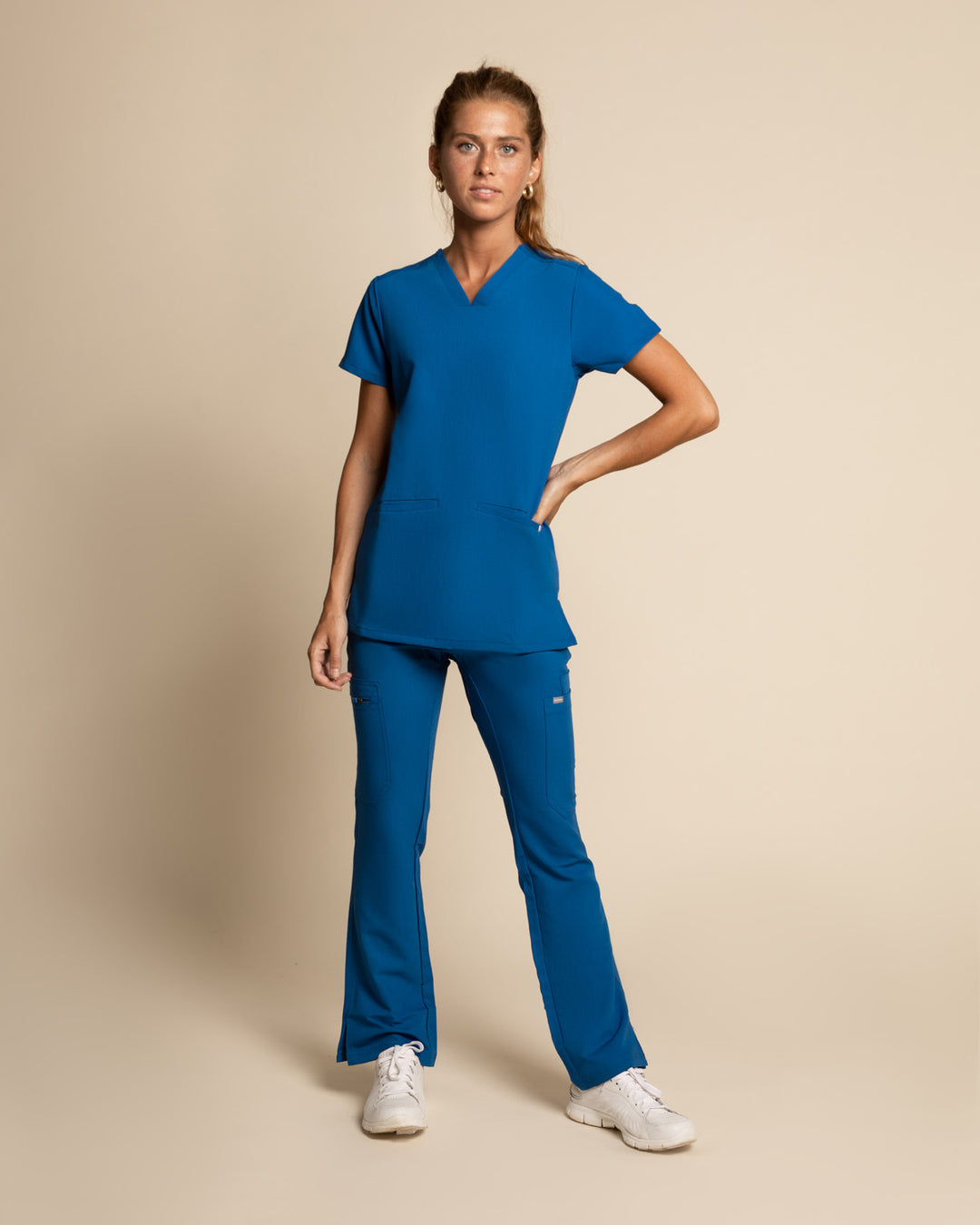 Top mujer drop fence azul rey