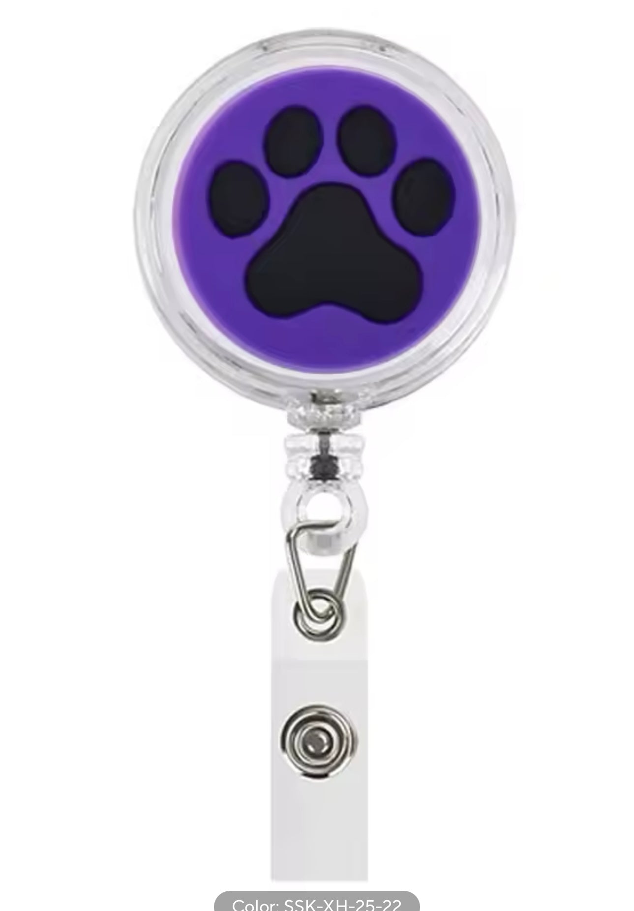 Retráctil huella morado & negro