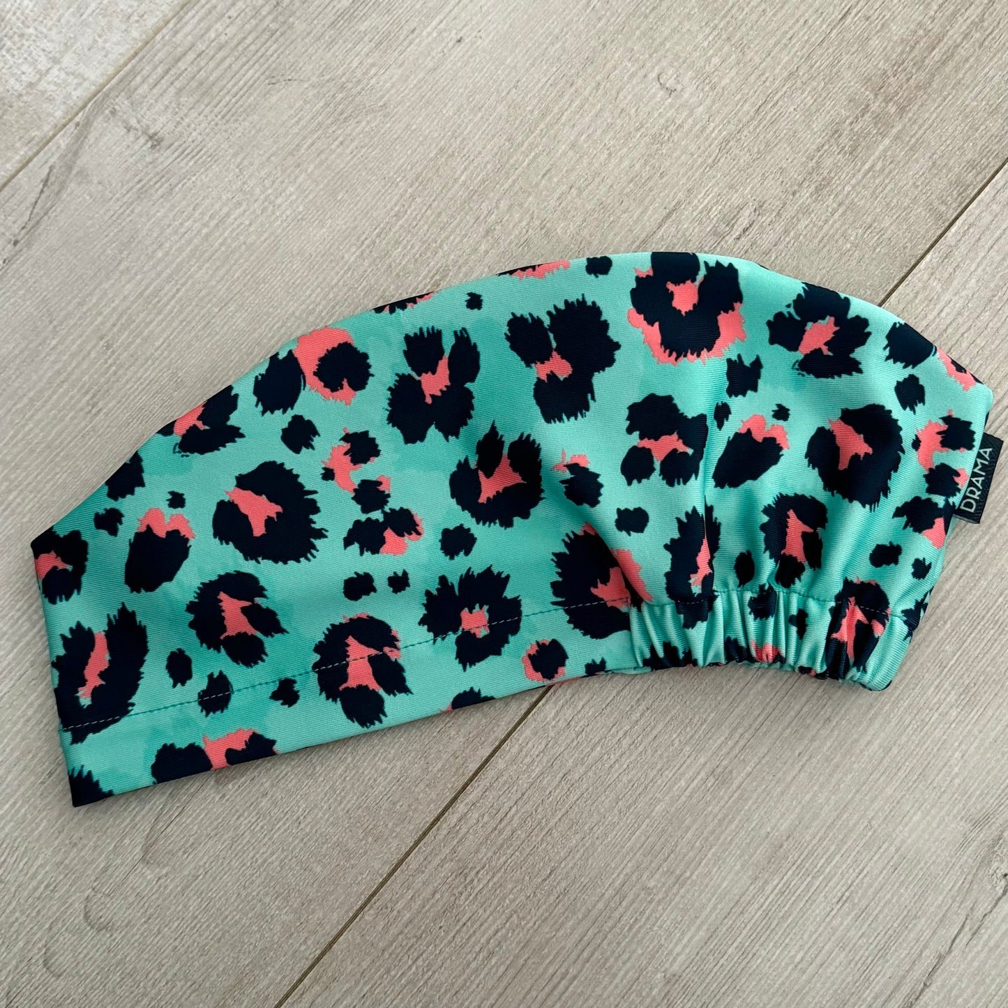 Cofia print turquesa