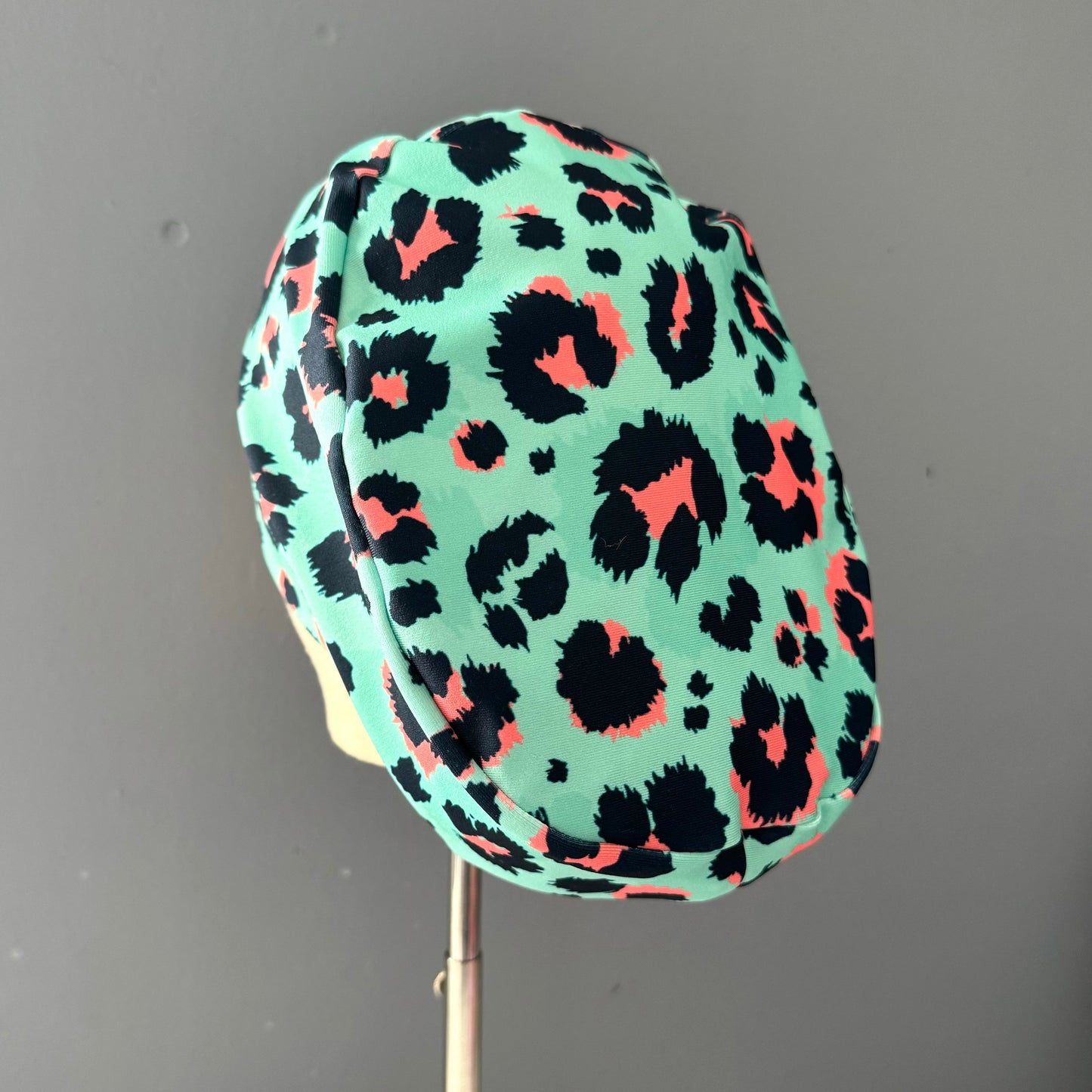 Cofia print turquesa