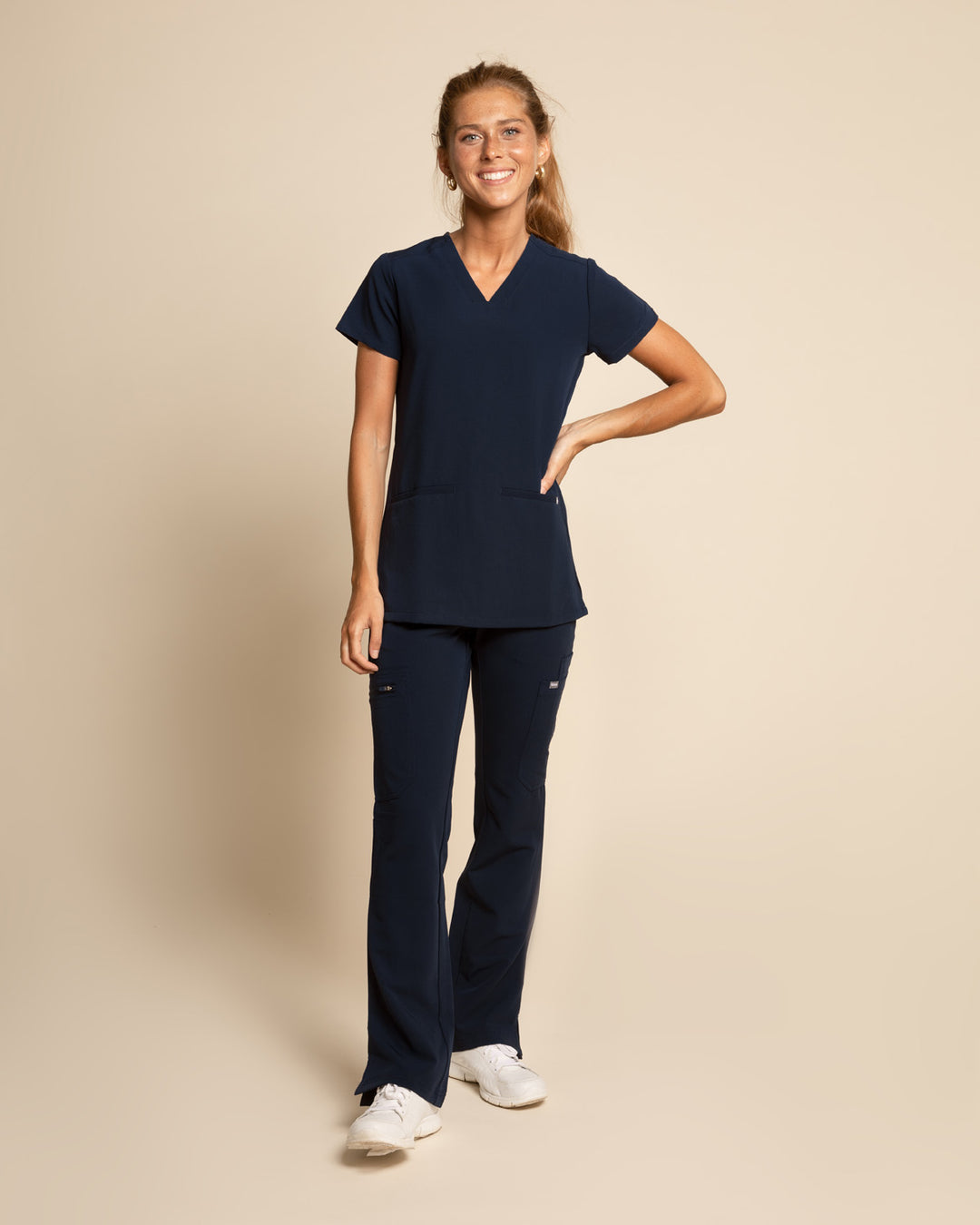Top mujer drop fence azul marino