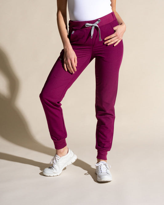 Pantalón Jogger burdeo mujer