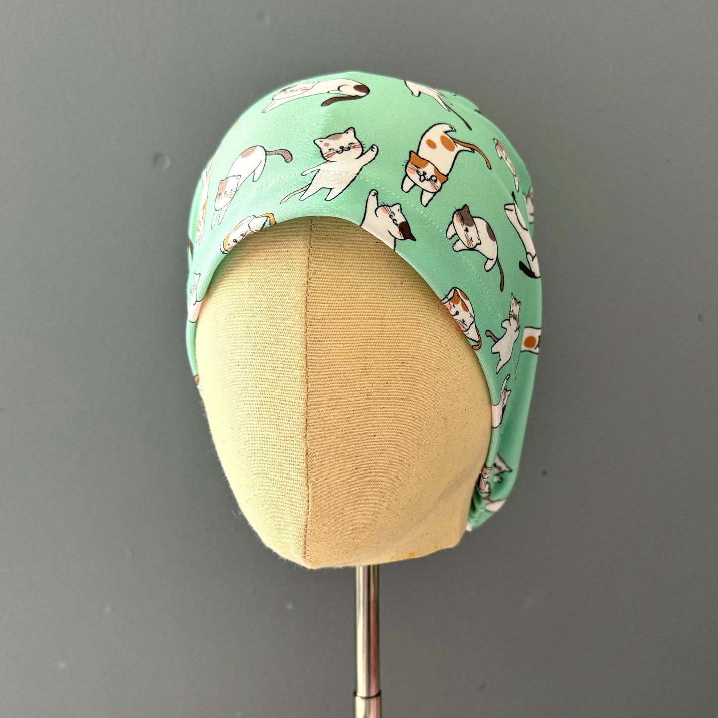 Cofia turquesa y gatitos