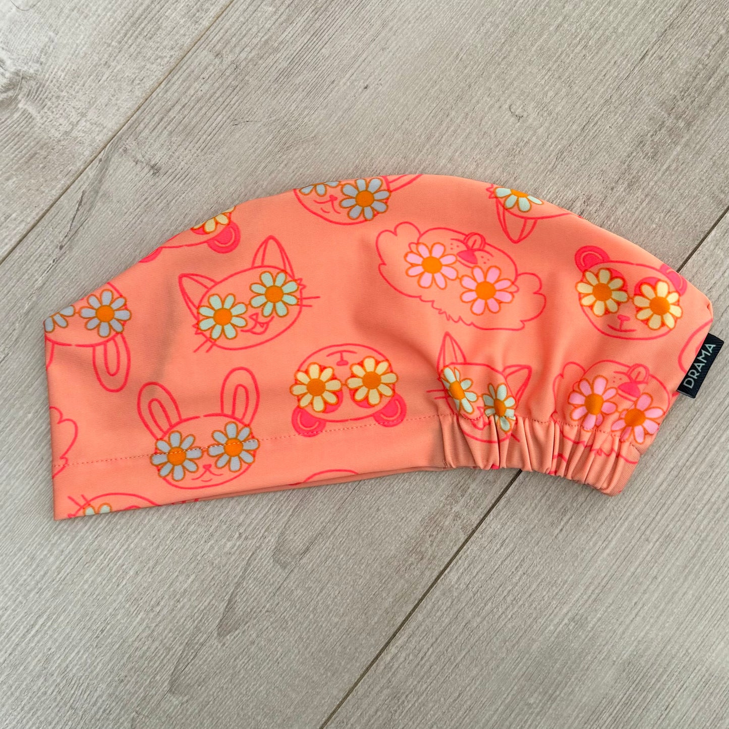 Cofia gatitos y flores