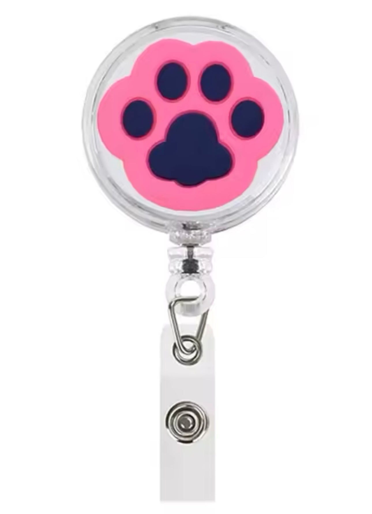 Retráctil huella rosa-azul marino