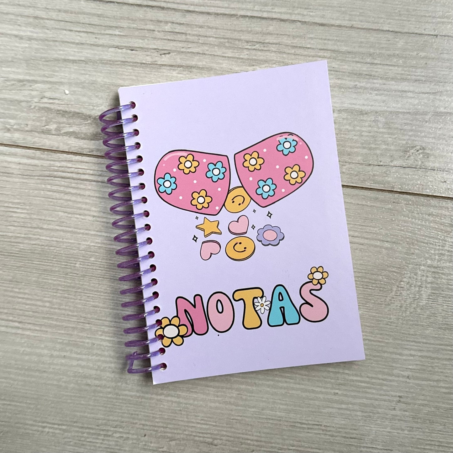 Libreta de notas píldora y flores 🌺