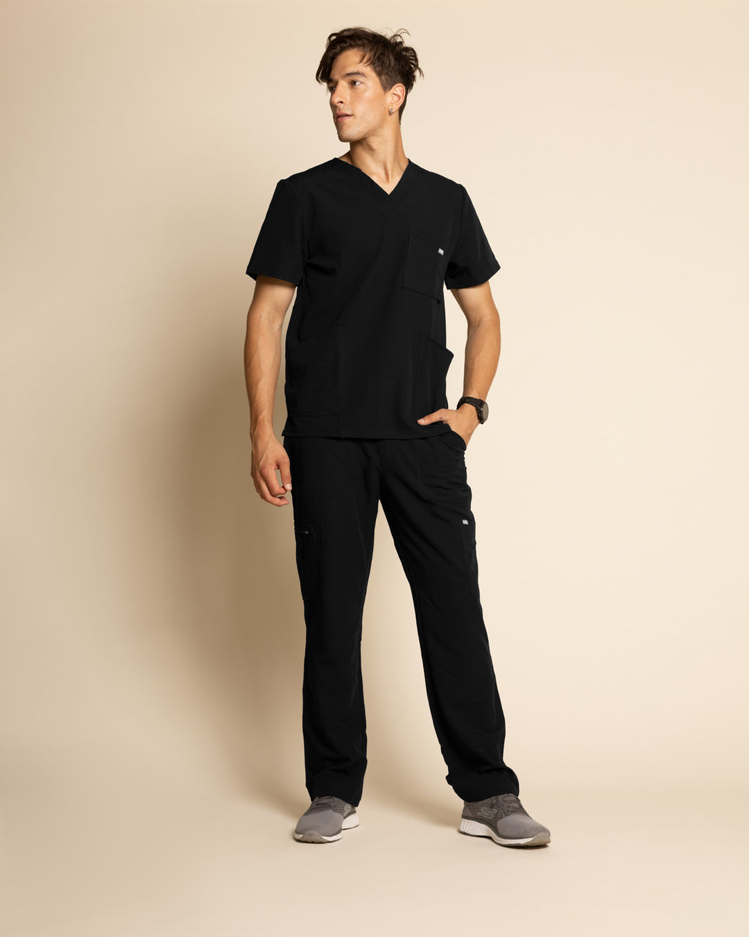 Pantalón hombre drop fence negro