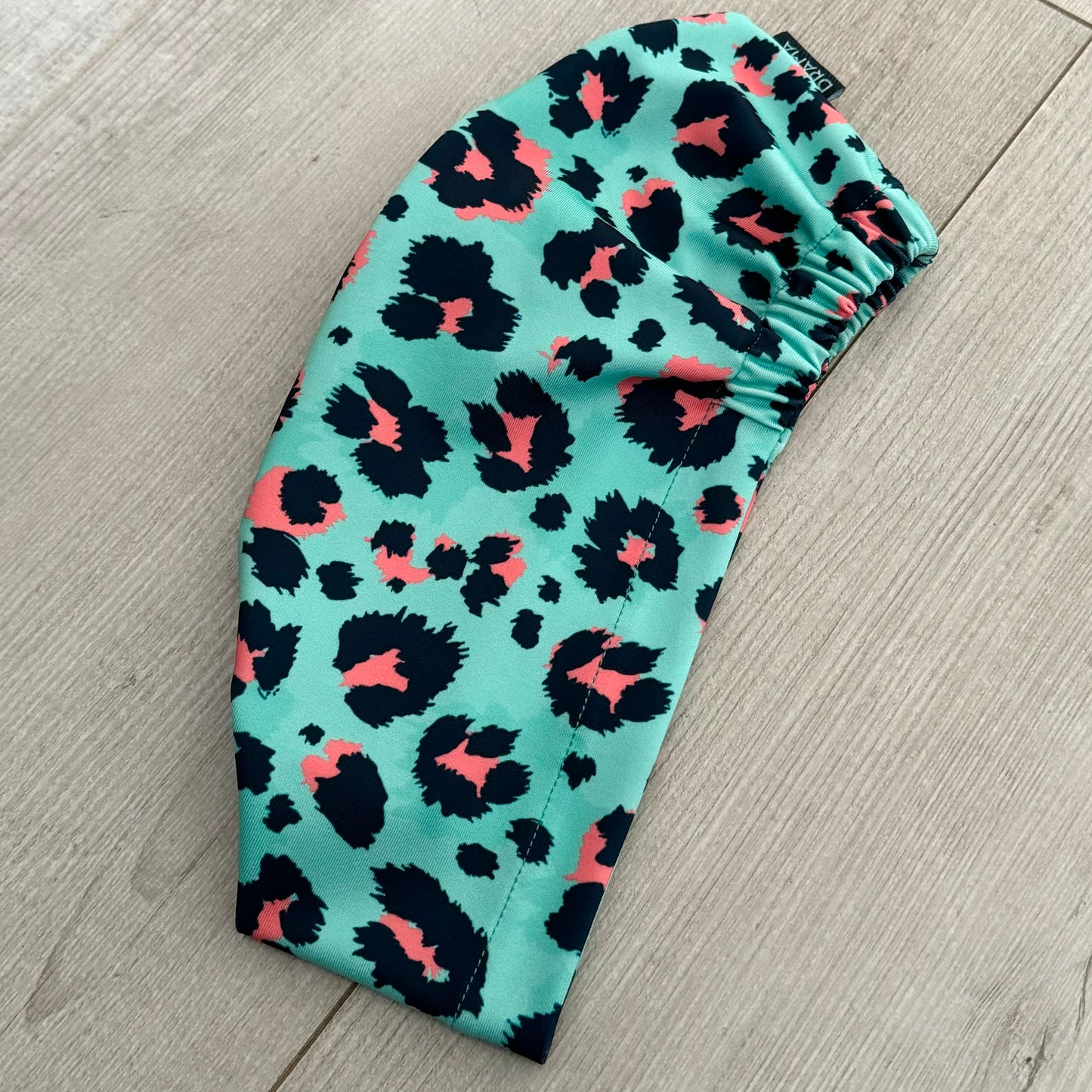 Cofia print turquesa