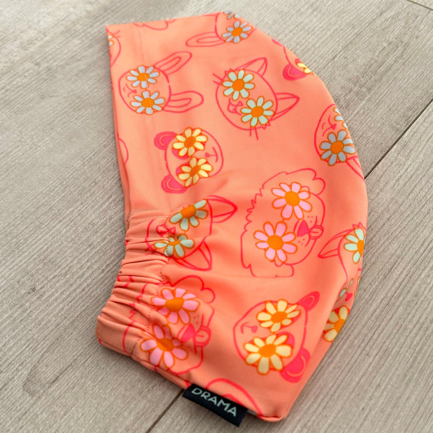 Cofia gatitos y flores