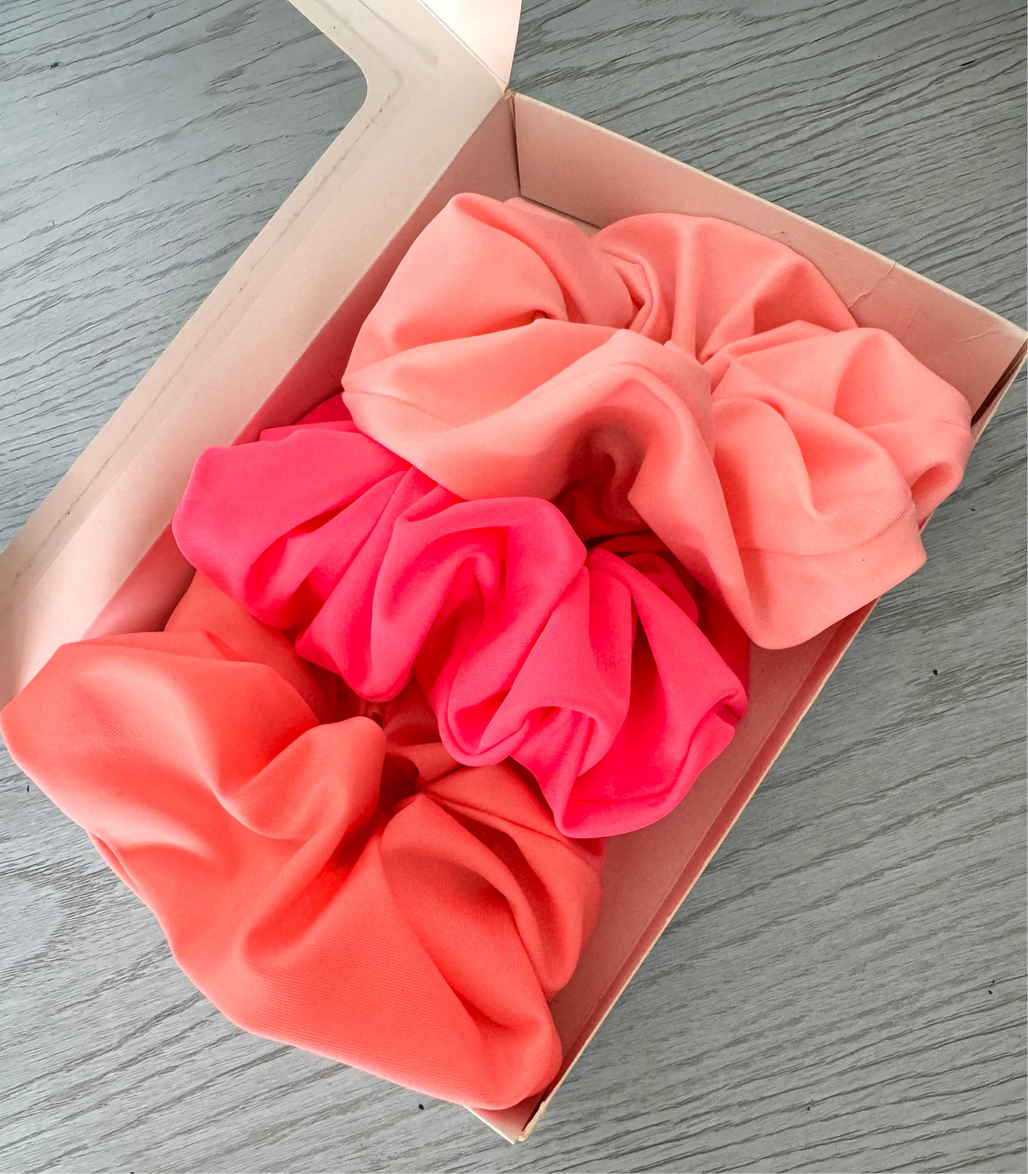 Pack 3 scronchies rosados