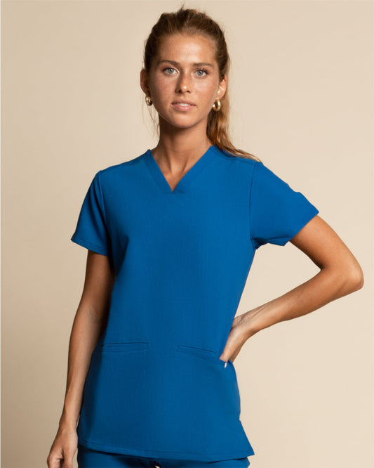 Top mujer drop fence azul rey