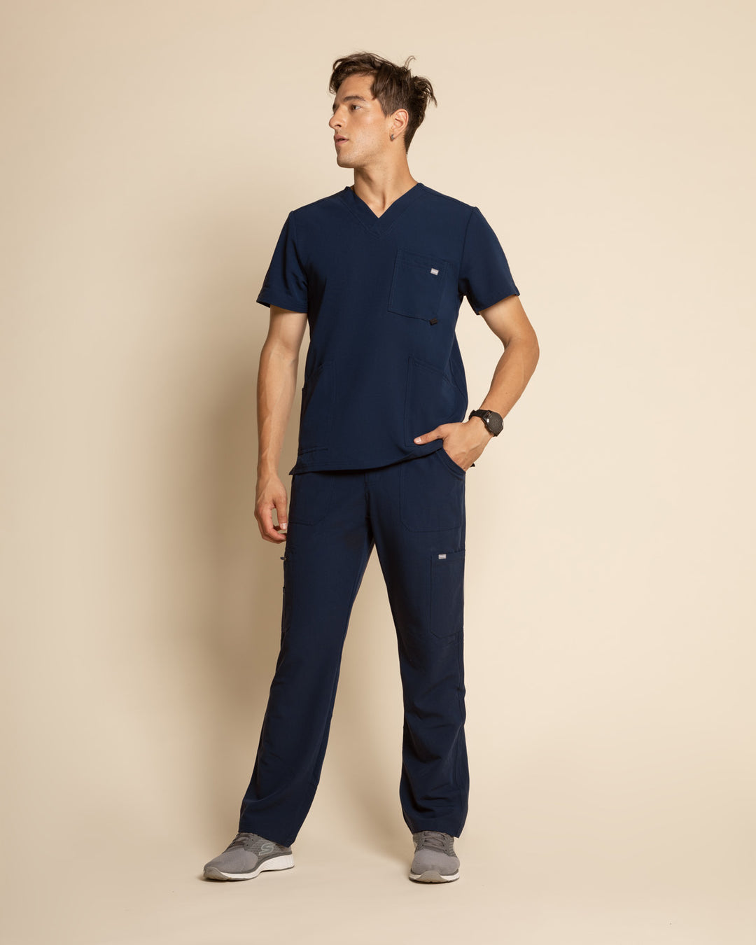 Pantalón hombre drop fence azul marino