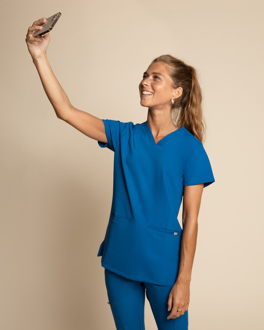 Top mujer drop fence azul rey